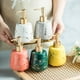 thumbnail image 4 of ¡Ofertas relámpago! Dispensador de jabón para baño Green Zainafacai, dispensador de jabón de manos de cerámica con diseño, botella comercial con bomba de loción para cocina, decoración del hogar,, 4 of 7