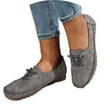 thumbnail image 3 of Womens Casual Slip On Flat Shoes, Comfortable Soft Wide Width Loafers, for Walking Work Everyday Wear, Breathable, Lightweight, 3 of 5