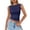 AO16-Navy, variant on Lumtrix Tank Tops For Women Ribbed Boat Neck Slim Fitted Ruched Basic Sleeveless Shirts 2026 Summer Clothes White XL