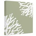 thumbnail image 2 of Ships Next Day Canvas Wall Art 8"x8",Coral Sage Green Wood Framed Canvas Print Painting,Coastal White Ocean Marine Nautical Beach Ready to Hang Small Picture Wall Decor for Bathroom Nursery Kitchen, 2 of 9