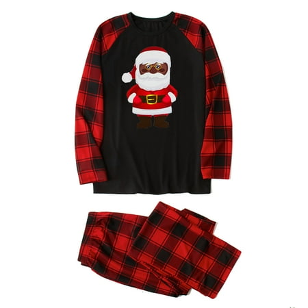 

Clearance Christmas Man Daddy Plaid Print Blouse Tops Pants Family Clothes Pajamas