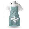 thumbnail image 3 of Quote Apron Mountain Peaks Never Stop Dreaming Goal Success Aspiration Inspiring Print, Unisex Kitchen Bib Apron with Adjustable Neck for Cooking Baking Gardening, Pale Green White, by Ambesonne, 3 of 3