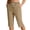 Khaki, variant on SBYOJLPB Women's Capris Pants Elastic Waist Drawstring Loose Casual Cropped Trousers with Pockets
