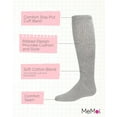 thumbnail image 3 of MeMoi  Athletic Ribbed Cotton Blend Knee High Sock - Girls - Female, 8-9, Lt Gray Heather, 3 of 8