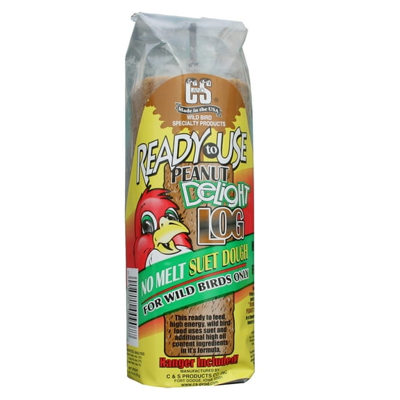 C&S Peanut Delight No Melt Suet Dough Log Ready to Use 1 pound