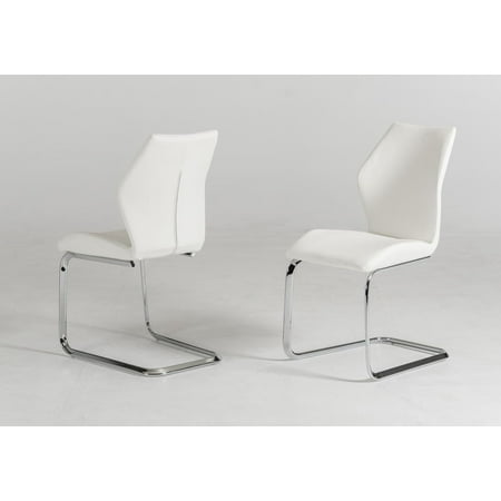 Modern White Leatherette Dining Chair Set Of 2 Vig Modrest Welles Modern White Leatherette Dining Chair Set Of 2 Vig Modrest Welles