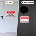 thumbnail image 4 of 2 Pack Emergency Exit Only Not for General Use Signs, 10" x 7" Rust Free Reflective Aluminum Emergency Exit Sign, Fade & Weather Resistant, UV Protected, Indoor/Outdoor Use, Easy to Mount, 4 of 6