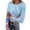 Blue, variant on Womens 2025 Summer Fall Long Sleeve Shirts Ribbed Knit Fitted Basic Tee Going Out Tops Underscrub Casual Outfits Pink,XL