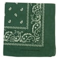 thumbnail image 2 of 12Pcs Bandanas 100% Cotton Double Sided Paisley Print Head Wrap Scarf Headband Deep Green, 2 of 5