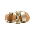 thumbnail image 4 of Toddler Girl Gold Sandals Size 7 Easter Flower Girl Dress Shoes Open Toe Little Kid Summer Flats, 4 of 6
