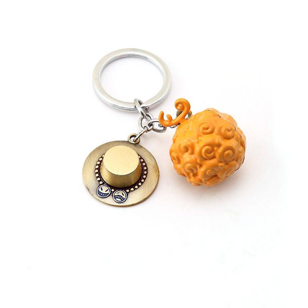 ELIZABETH1 Para los fans Llavero de fruta del diablo Joyas de llavero La Ley del as Llavero Luffy Accesorios de automóviles Juguetes Colgante de bolsa Llavero Especial Llavero de