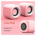 Pink Computer Speakers For Laptop PC Cute Subwoofer Column Surround