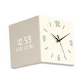 thumbnail image 3 of veasfak Corner Wall Clock Easy Installation Quiet Nightlight for Home Office Kitchen Milky White, 3 of 9