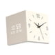 thumbnail image 3 of Reloj de pared de doble cara con pantalla digital, silencioso y silencioso. Blanco lechoso, 3 of 9