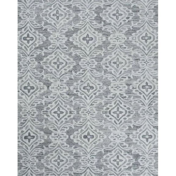 The Rug Decor TRD6374A58 5 x 8 in. Floral Hand Hooked Area Rug, Beige & Gray