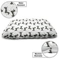 thumbnail image 3 of Dachshund Pet Bed, Pattern Lines with Sausage Dog Looking Different Directions, Chew Resistant Pad for Dogs and Cats Cushion with Removable Cover, 24" x 39", Dark Taupe Grey White, by Ambesonne, 3 of 4