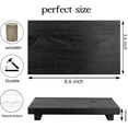 thumbnail image 2 of RUseeN Black Small Wood Tray Pedestal Stand Farmhouse Bathroom Decor Decorative Wooden Riser Kitchen Soap Dish Holder for Vanity, Counter, Sink, Large 8.6" x 3.6", 2 of 7