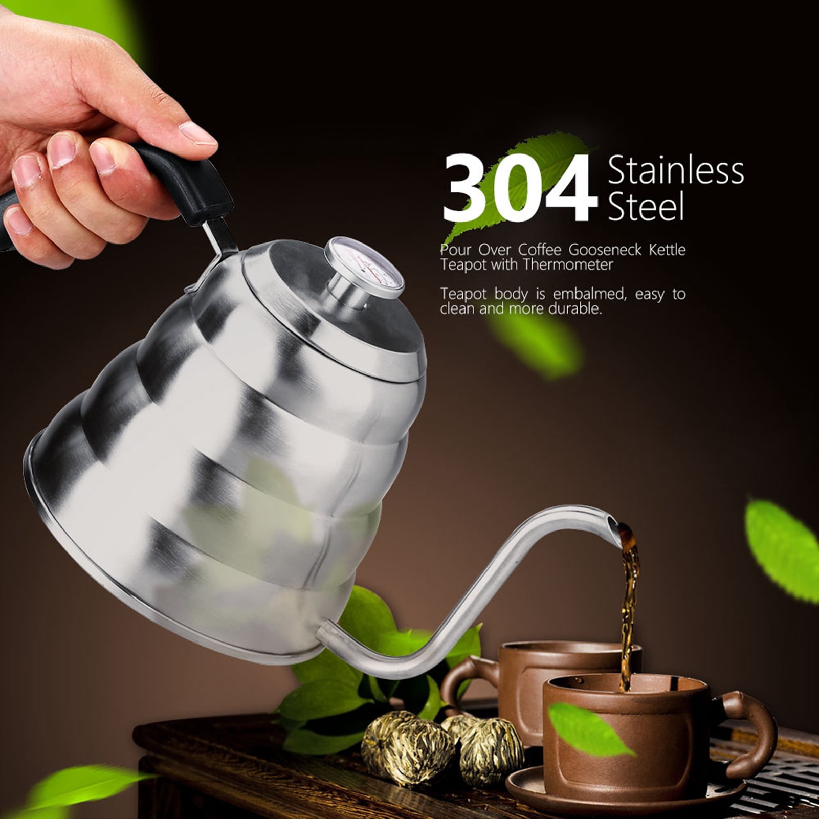 Durable Gooseneck Kettle, Electric Gooseneck Kettle With Thermometer