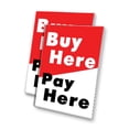 thumbnail image 1 of Buy Here Pay Here (24" X 36") 4mm Corrugated Plastic Panel, Graphics Applied To 1 Side (Pk of 2), 1 of 4