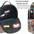thumbnail image 5 of Lsque Abstract Colorful Dripping Circles Pattern Backpack – School Travel Canvas Daypack with Ergonomic Padded Straps, Multiple Compartments & Leather Handle, 5 of 5