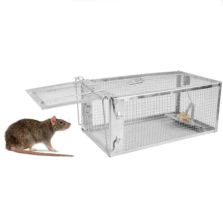 2-Pack Humane Rat Cage Traps, Live Mouse Rat Traps Catch and Release for  Indoor Outdoor, Small Animals Traps, Easy to use, Pet Safe ( 10.6x 5.5x