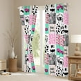 thumbnail image 3 of Milk Cow Print Curtains & Drapes,Pink Farmhouse Tractors Construction Truck 30%-50% Blackout Curtains,Rustic Farm Animal Window Curtains, 3 of 6