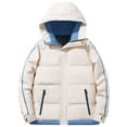 thumbnail image 3 of TIANZEN Winter Down Jacket Thickened Warm Casual Hooded Coat Striped Korean Style Outerwear Warm Dress Coats for Men Insulated Men Jacket, 3 of 3