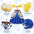 thumbnail image 2 of Benylion Jessie Toy Story Girls Summer Dress Child Buzz Lightyear Cosplay Party Outfit Ruffle Sleeve Print Dresses for Kids Princess Costume for 7-8Years, 2 of 6