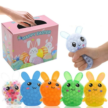 

Grandest Birch 1 Set Pinching Rabbit High Toughness Rebound Not Easily Break Explosion-proof Lovely Expression Happy Easter Pinching Bunny Party Favor
