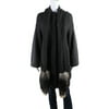 Pre-owned|Dolce & Gabbana Womens Fox Tail Trim Cardigan Sweater Gray Wool Alpaca Size 42