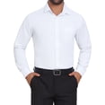 thumbnail image 1 of CAMISA DE NEGOCIO DE MANGA LARGA CON BOTONES PARA HOMBRES INSPIRAR CHIC, PATTERN, S BLANCA, 1 of 5
