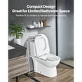 thumbnail image 3 of KFFKFF One-Piece Elongated Toilet with Dual-Flush System, 1.1/1.6 GPF, Comfortable Chair-Height Seat, Easy-to-Clean Skirted Design, 12-Inch Rough-In, White and Silver Finish, 3 of 9