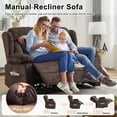 thumbnail image 2 of WISHDEER 58.3" Reclining Loveseat Sofa RV Loveseat Recliner Couch Home Theater Seating for Living Room Manual RV Recliners for Travel Trailers, 2 of 8