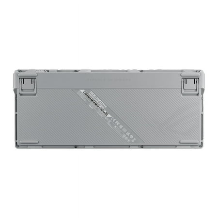ASUS - Azoth Ergonomic Bluetooth Mechanical Gaming Keyboard with OLED Display - Gunmetal