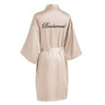 thumbnail image 6 of Gaexia Long Robes For Women Elegant Satin Wedding Party Kimono Robe for Bridesmaid and Bride Bathrobe Attire with Embroidered Detailing, 6 of 7