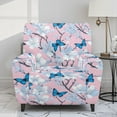 thumbnail image 2 of HELLHERO Butterfly Flower Print Recliner Sofa Slipcovers Dust-proof Recliner Couch Covers That Stay in Place Lift Chair Covers with Storage Pockets, 2 of 8