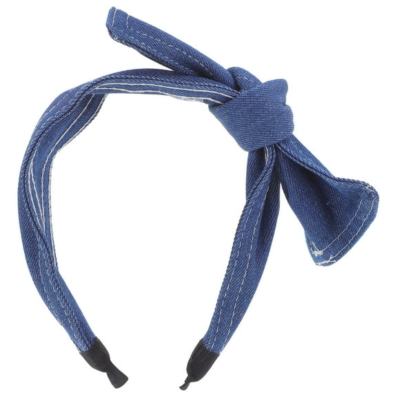 LULULION Fashionable Dark Blue Bowknot Headband for Women's Comfortable Decorative Hairband for Parties Weddings 1 Piece