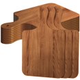 thumbnail image 1 of Tabla de cortar Zubebe, madera de acacia, 16 x 10 cm, con mango, 12 unidades, 1 of 7