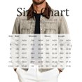 thumbnail image 2 of EANJE Men's Vintage Washed Trucker Jacket Casual Contrast Corduroy Collar Button Down Work Jacket with Pockets for Street Daily Outfit Gray 3XL, 2 of 6