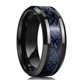 thumbnail image 3 of Anillo de boda de tungsteno negro de 8mm para hombre, anillo de dragón celta con incrustaciones de circón verde Punk, anillo de fibra de carbono verde de acero inoxidable para hombre, 3 of 4