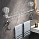 thumbnail image 1 of Toallero extensible con ventosa | Organizador telescópico de pared para baño sin taladro de 30-60 cm | Estantería y ganchos multifunción | Plástico | Transparente/Gris | 1 pieza, 1 of 6