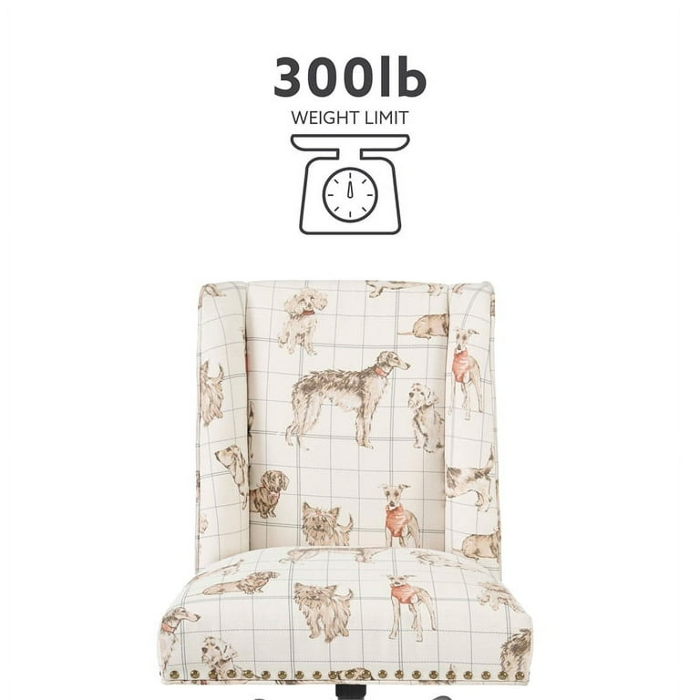 Dog print office chair shop