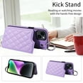 thumbnail image 3 of iPhone 14 Case ,Card Slots Leather Wrist Strap Phone Cover for iPhone 14, 3 of 5