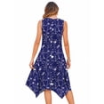 thumbnail image 4 of Fantaslook Floral Tank Dresses for Women Flowy Sleeveless Asymmetrical Hem Dress Beach Sundress with Pockets, 4 of 9