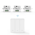 thumbnail image 2 of Interruptor de Pared de Luz Inalámbrico de 3 Piezas, Receptor de Relé de 433 Mhz con 1 X 3 Bandas Interruptor de Panel, Control Remoto LED para Lámpara LED, 2 of 5