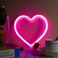 thumbnail image 1 of Letreros de neón en forma de corazón TUNC rosa, 1 of 4