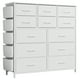 thumbnail image 5 of Yeshouse Cómoda de tela de 12 cajones para dormitorio, organizador vertical con tapa de madera, 5 bolsillos laterales, 2 ganchos y estructura de acero, ideal para ropa y sala de estar, 5 of 8