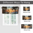 thumbnail image 6 of Beach Landscape Printed Window Curtains Valances Sea Palm Trees Sundet Natural Scenery Rustic Window Valance for Living Room Bedroom, Kitchen Valance Rod Pocket Window Curtain 54 by 18 in, 1 Panel, 6 of 6
