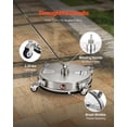 thumbnail image 5 of 16.5" Pressure Washer Surface Cleaner - 4000 PSI Stainless Steel - 4 Wheel Rotating Brush - Fast Patio Deck Driveway Cleaning Attachment, 5 of 9