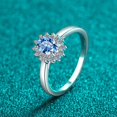 thumbnail image 4 of Apaison 0.5 ct Moissanite Rings For Women 925 Sterling Silver Eternity Wedding Engagement Bridal Ring, 4 of 8
